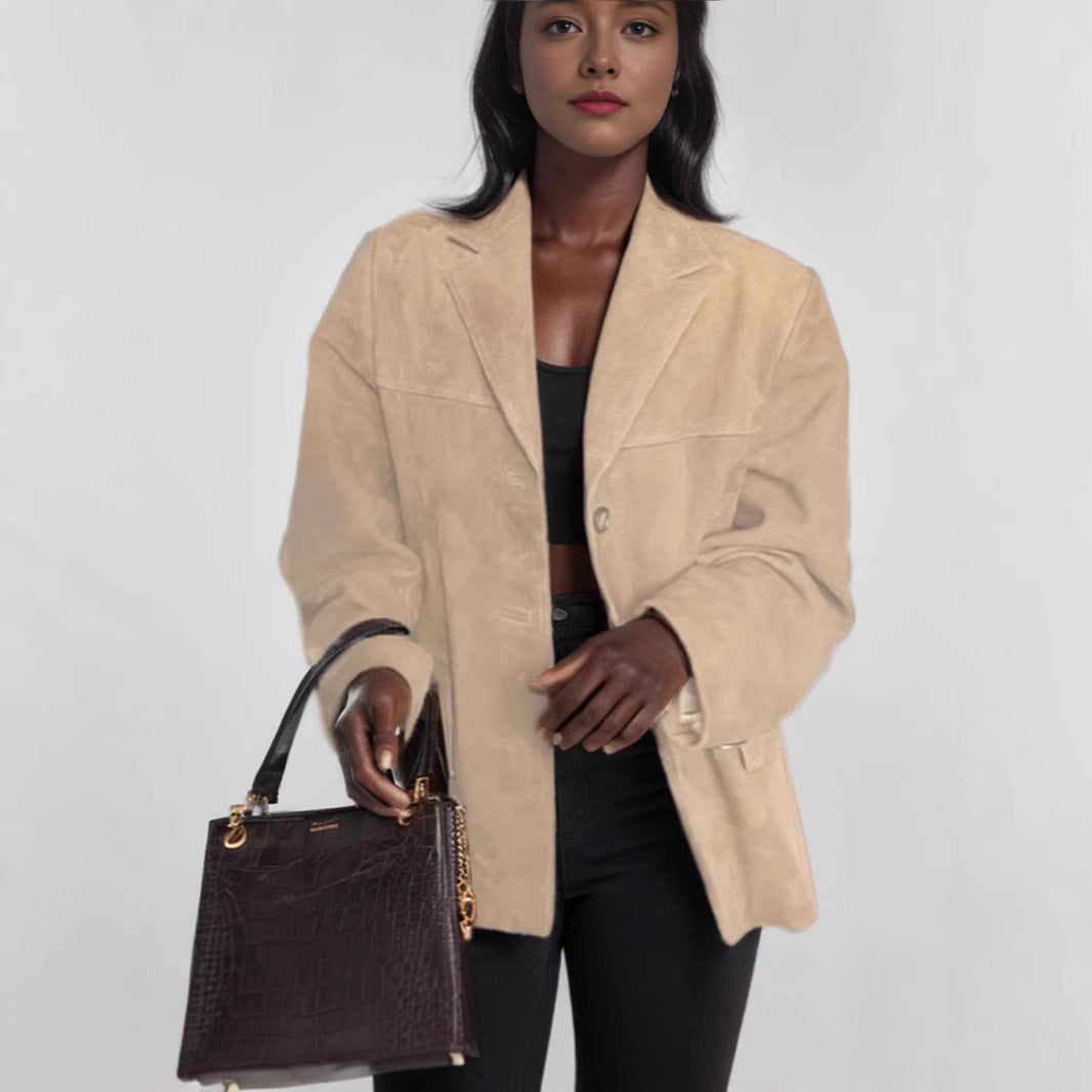 Damen modische oversized Blazerjacke Sovae