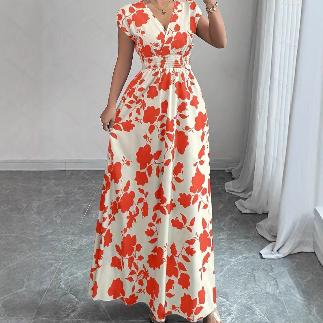 Damen Maxikleid mit floralem Muster Sovae