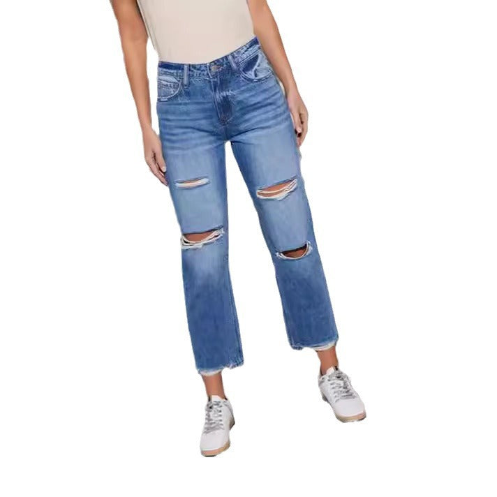 Damen Jeans im modischen Used-Look Sovae