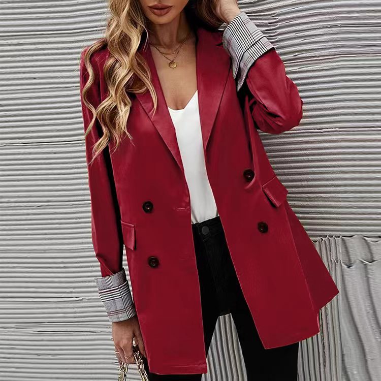 Damen Modischer Blazer mit doppelter Knopfleiste und eleganten Details Sovae