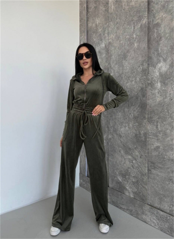 Damen entspannter Fleece-Loungewear-Anzug Sovae