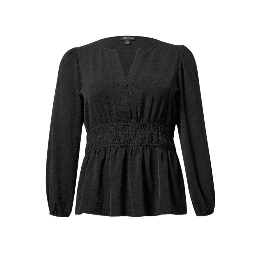 Damen elegante Bluse mit Taillenzug Sovae