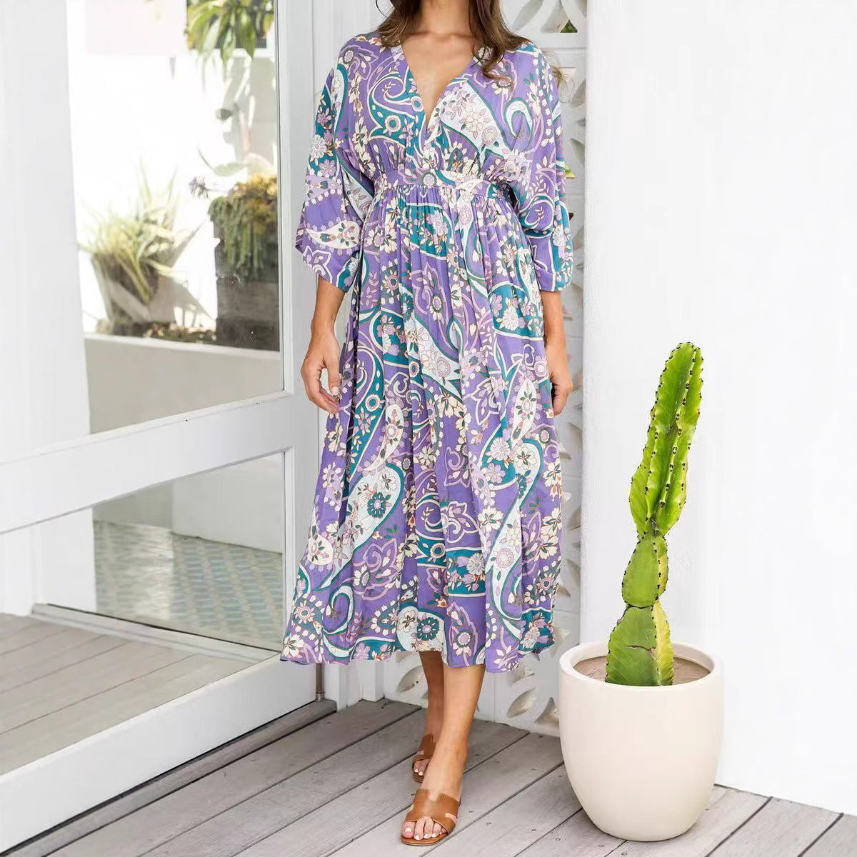 Damen Maxikleid Sovae