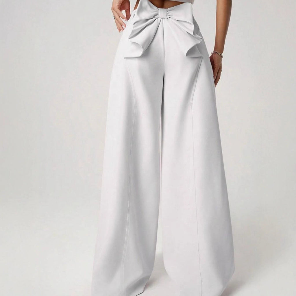 Damen Weitgeschnittene Culottes mit auffälligem Schleifen-Detail Sovae