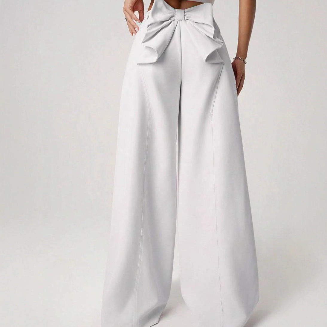 Damen Weitgeschnittene Culottes mit auffälligem Schleifen-Detail Sovae