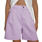 Damen Praktische lässige Shorts mit Streifen Sovae