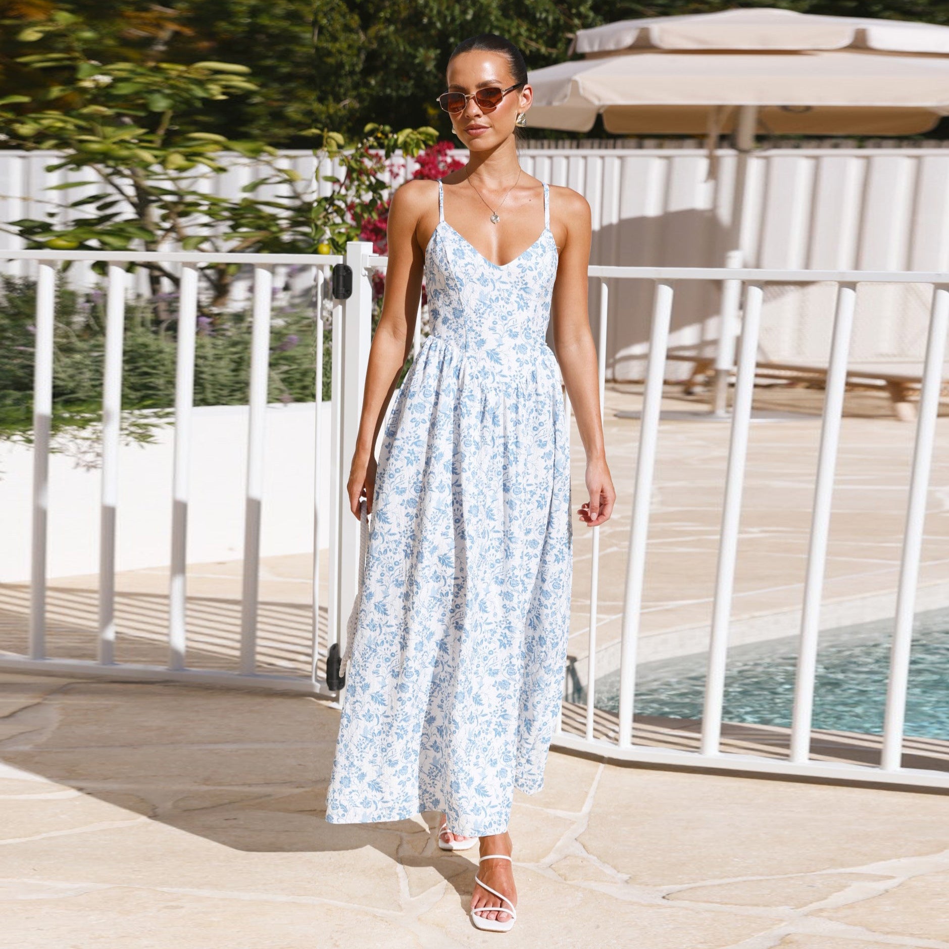 Damen Maxikleid Sovae