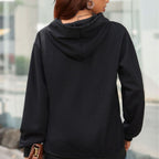 Damen lässiger Kapuzenpullover mit seitlichen Taschen Sovae