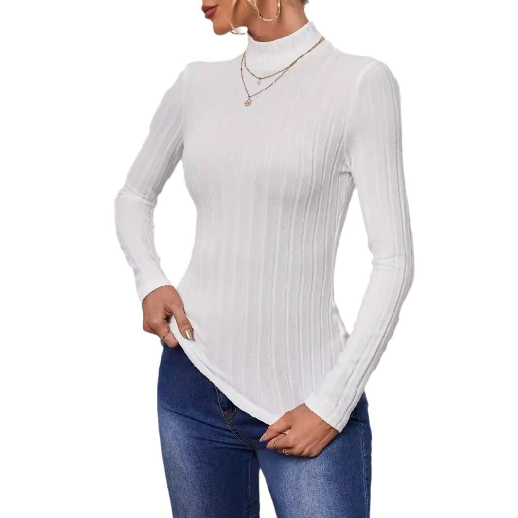 Damen Rollkragenpullover mit geripptem Design Sovae