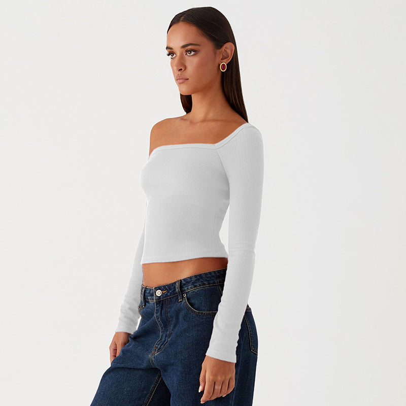 Damen Off-Shoulder Langarmtop Sovae