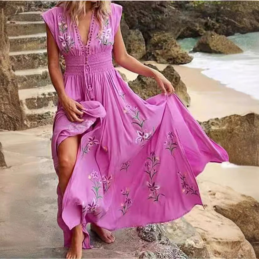 Damen Maxikleid Sovae