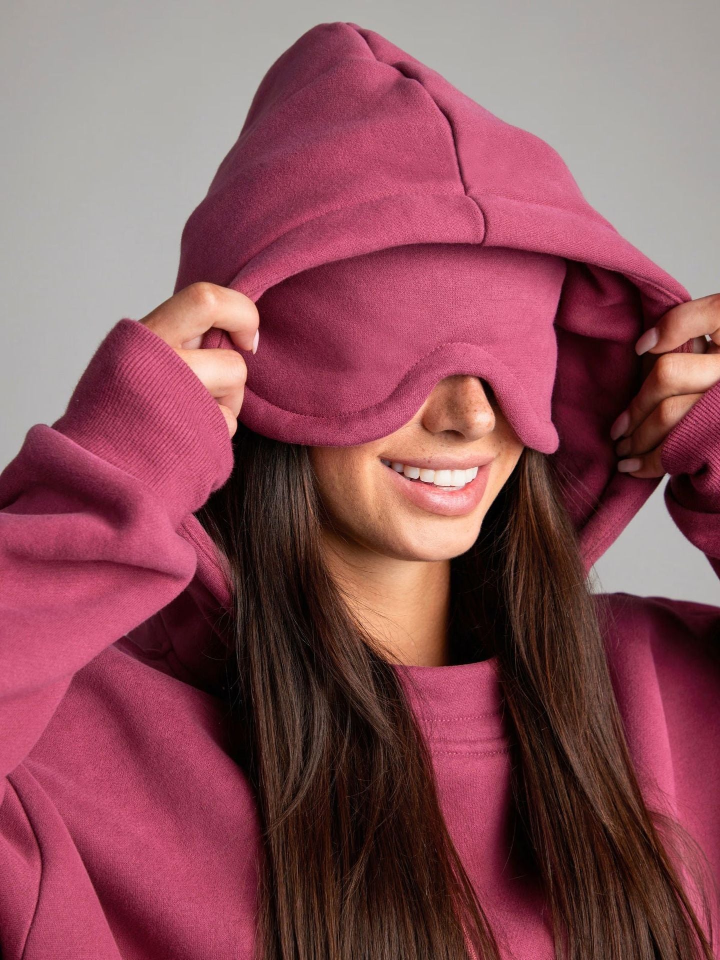 Damen Kapuzenpullover mit integrierter Schlafmaske Sovae