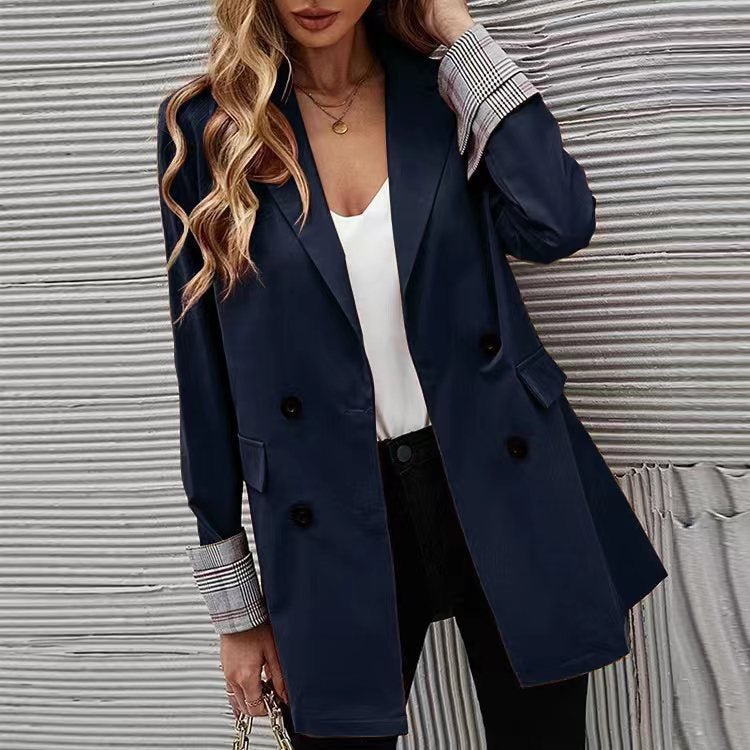 Damen Modischer Blazer mit doppelter Knopfleiste und eleganten Details Sovae