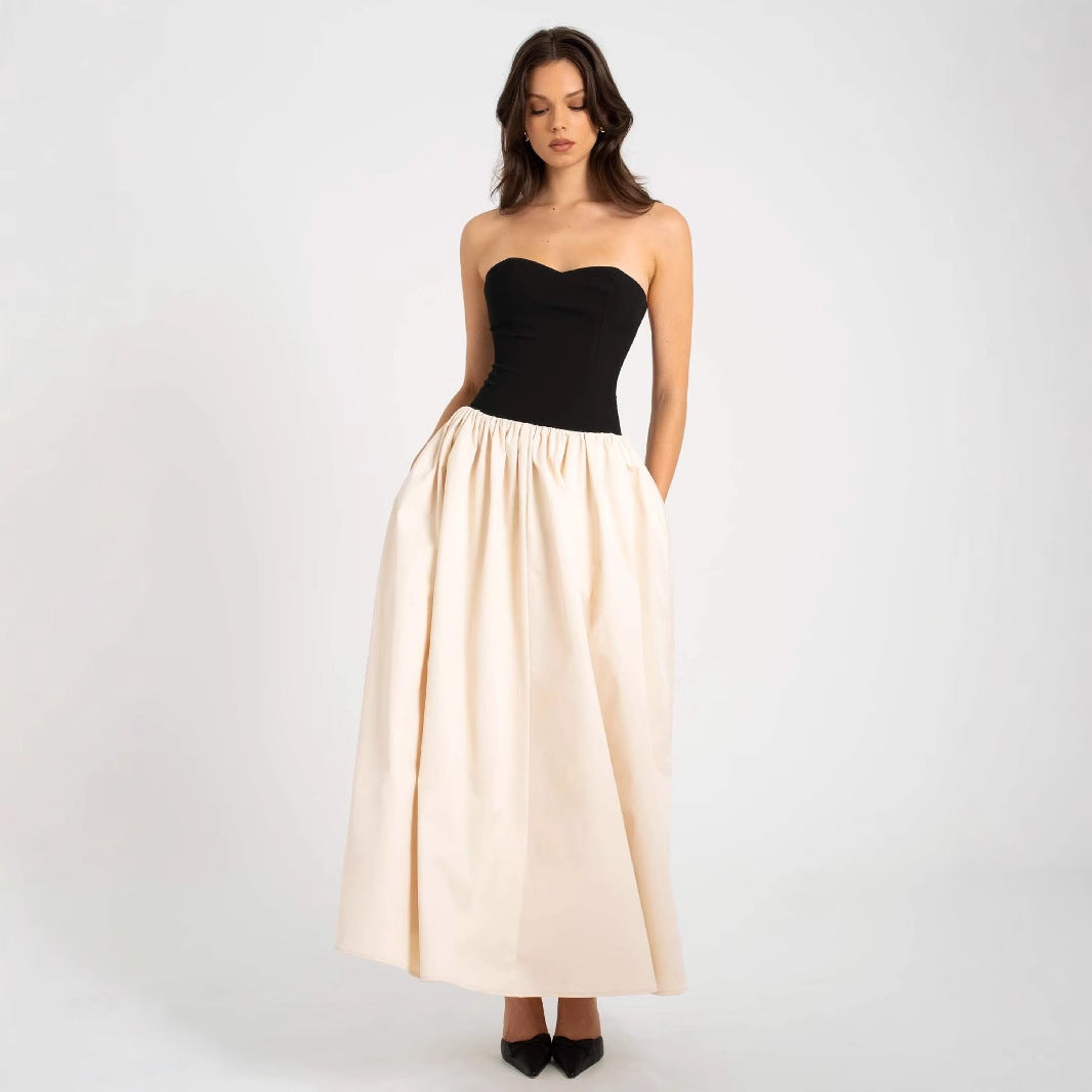 Damen Abendkleid mit elastischem Brustbereich und voluminösem Rock Sovae