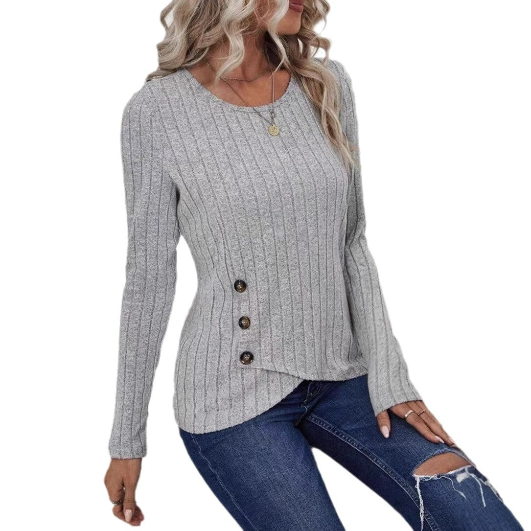 Damen gestreifter Pullover Sovae