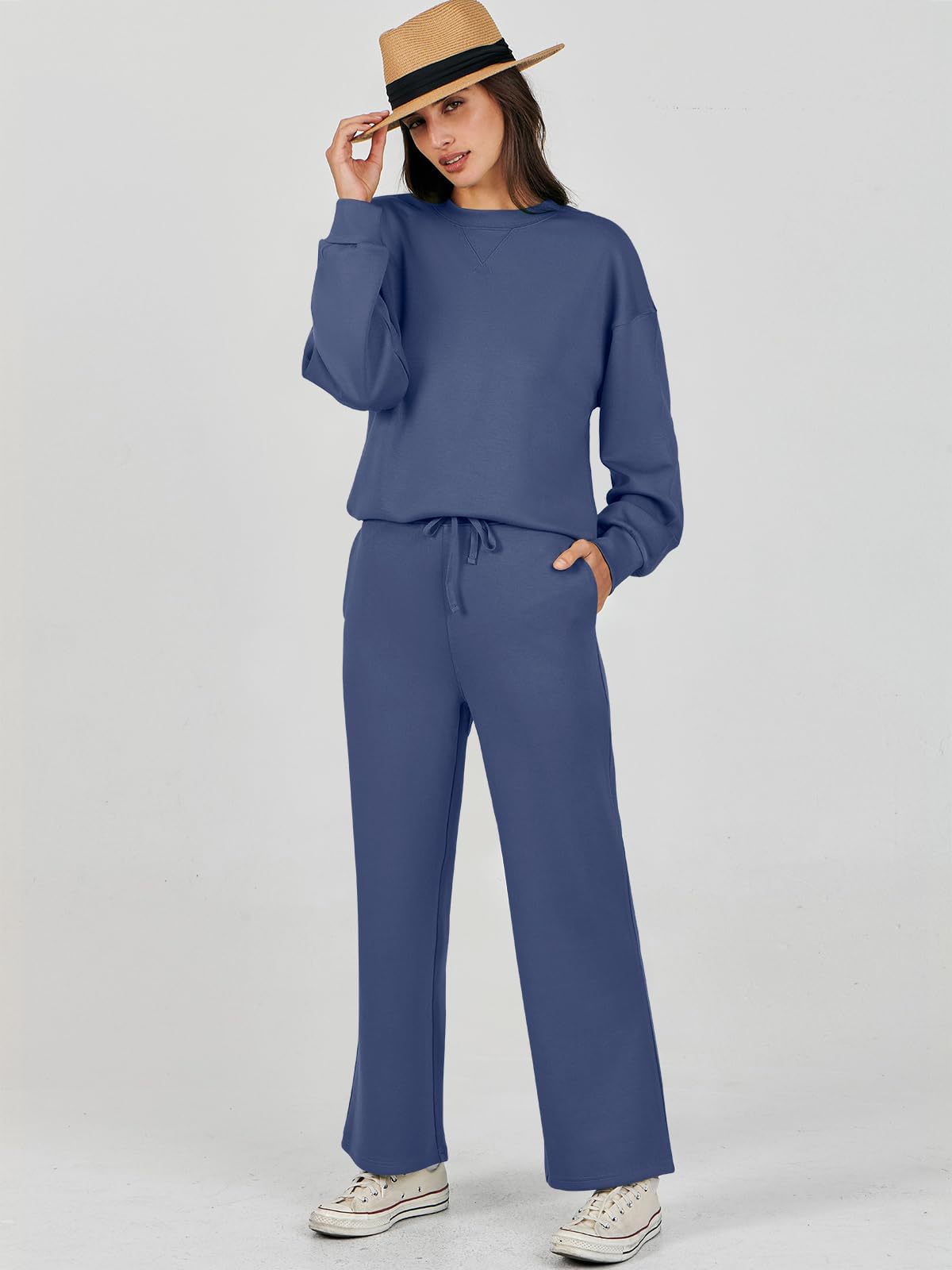 Damen bequemer Sweatsuit mit weitem Schnitt Sovae