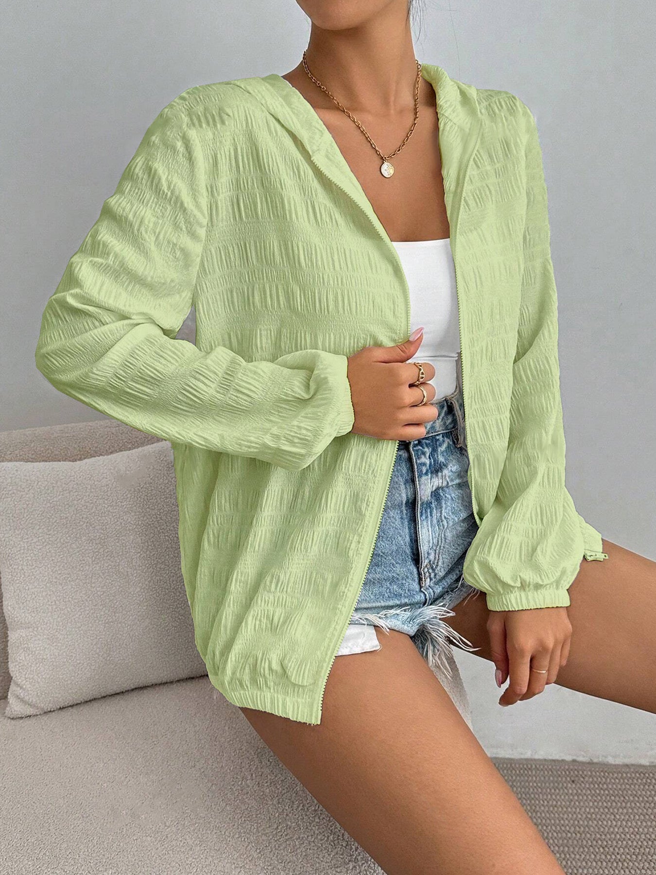 Damen lässige Kapuzenjacke Sovae