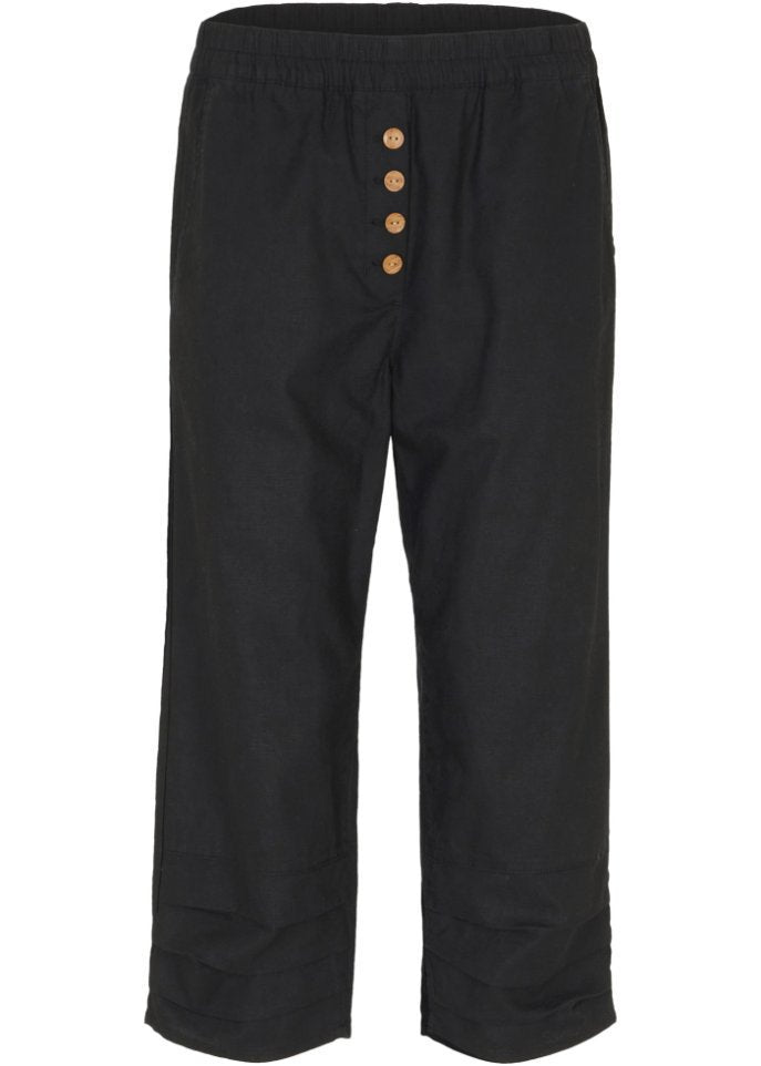 Damen lässige Chinohose mit Knopfdetails Sovae