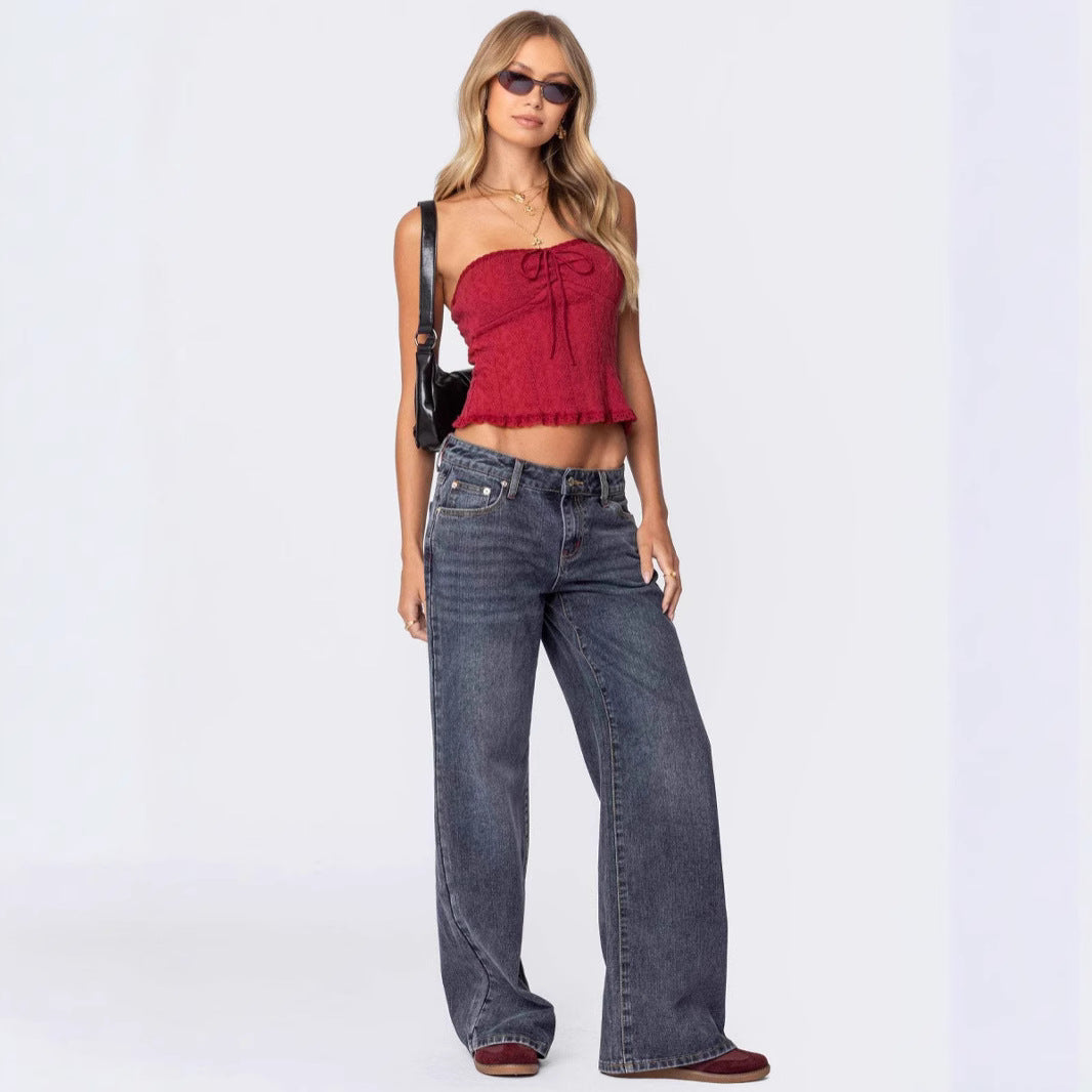 Damen Weit geschnittene Jeans im klassischen Look Sovae