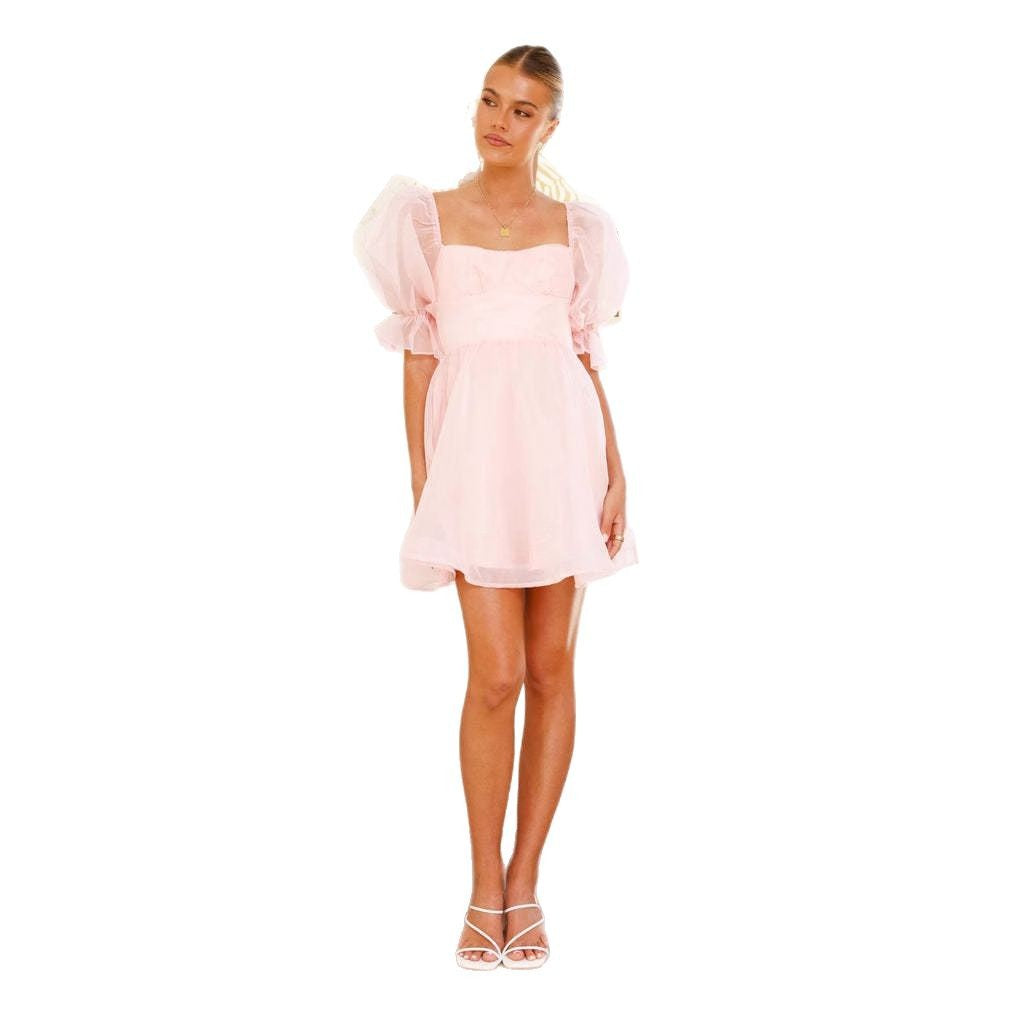 Damen verspieltes kurzärmliges Sommerkleid Sovae