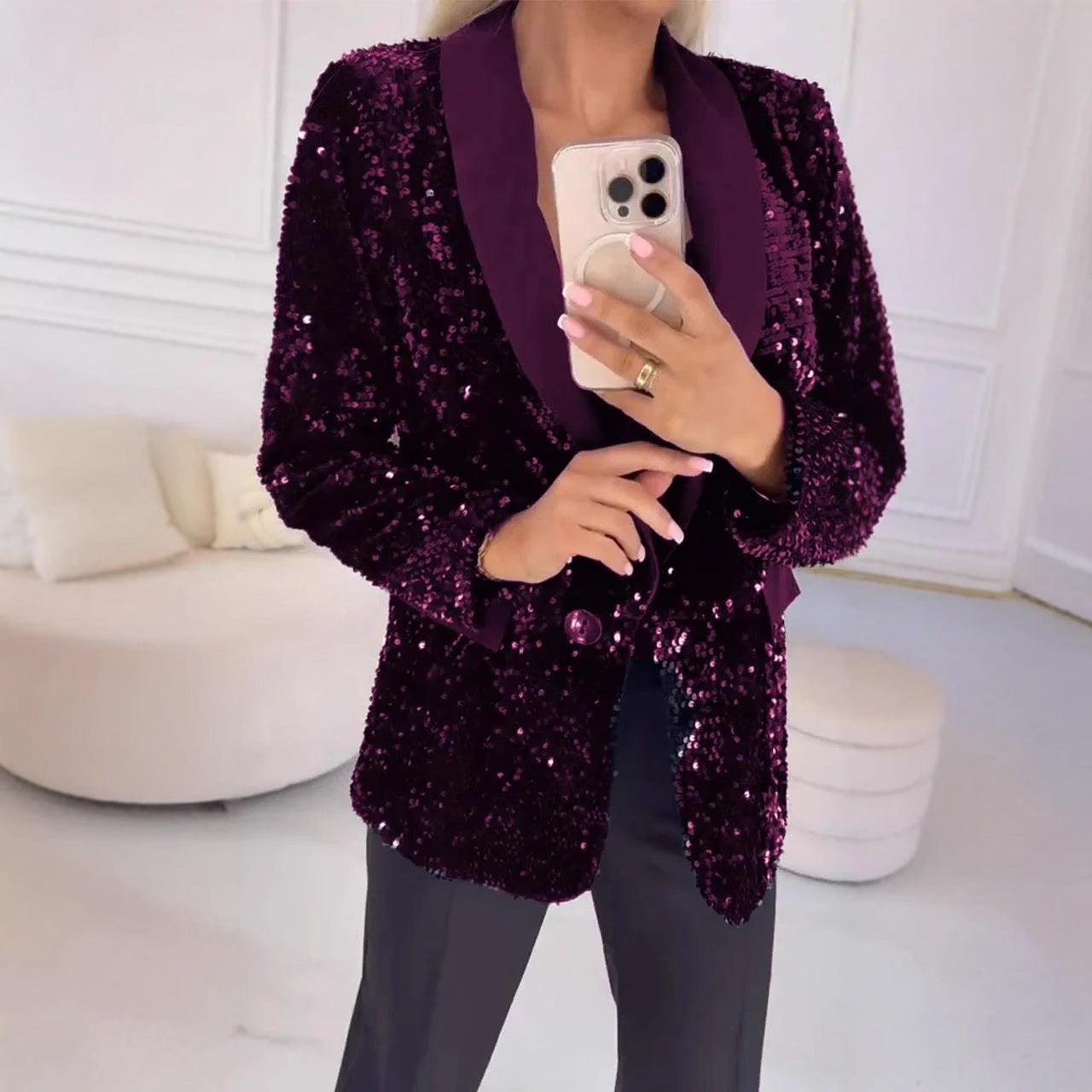 Damen Funktionsblazer mit Pailletten Sovae