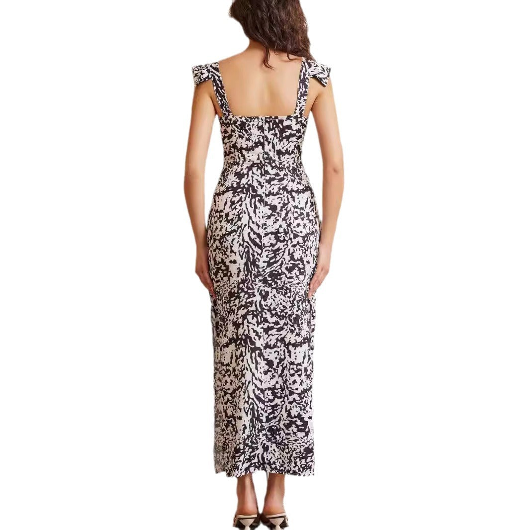 Damen Elegantes Maxikleid mit Rüschendetails Sovae