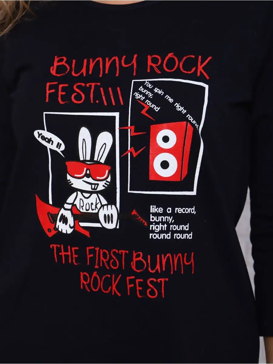 Damen lässige Pyjama Kombination mit grafischem Design Sovae