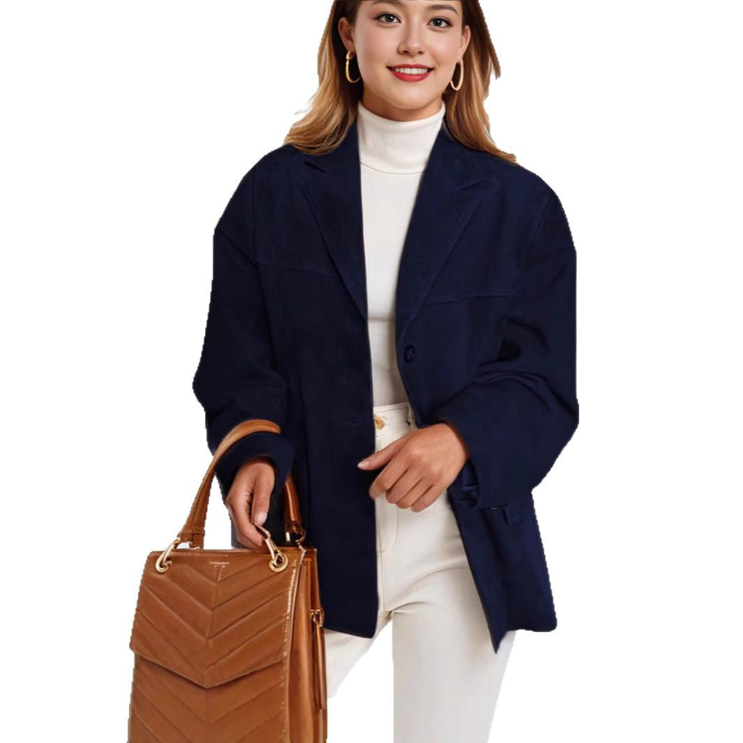 Damen modische oversized Blazerjacke Sovae