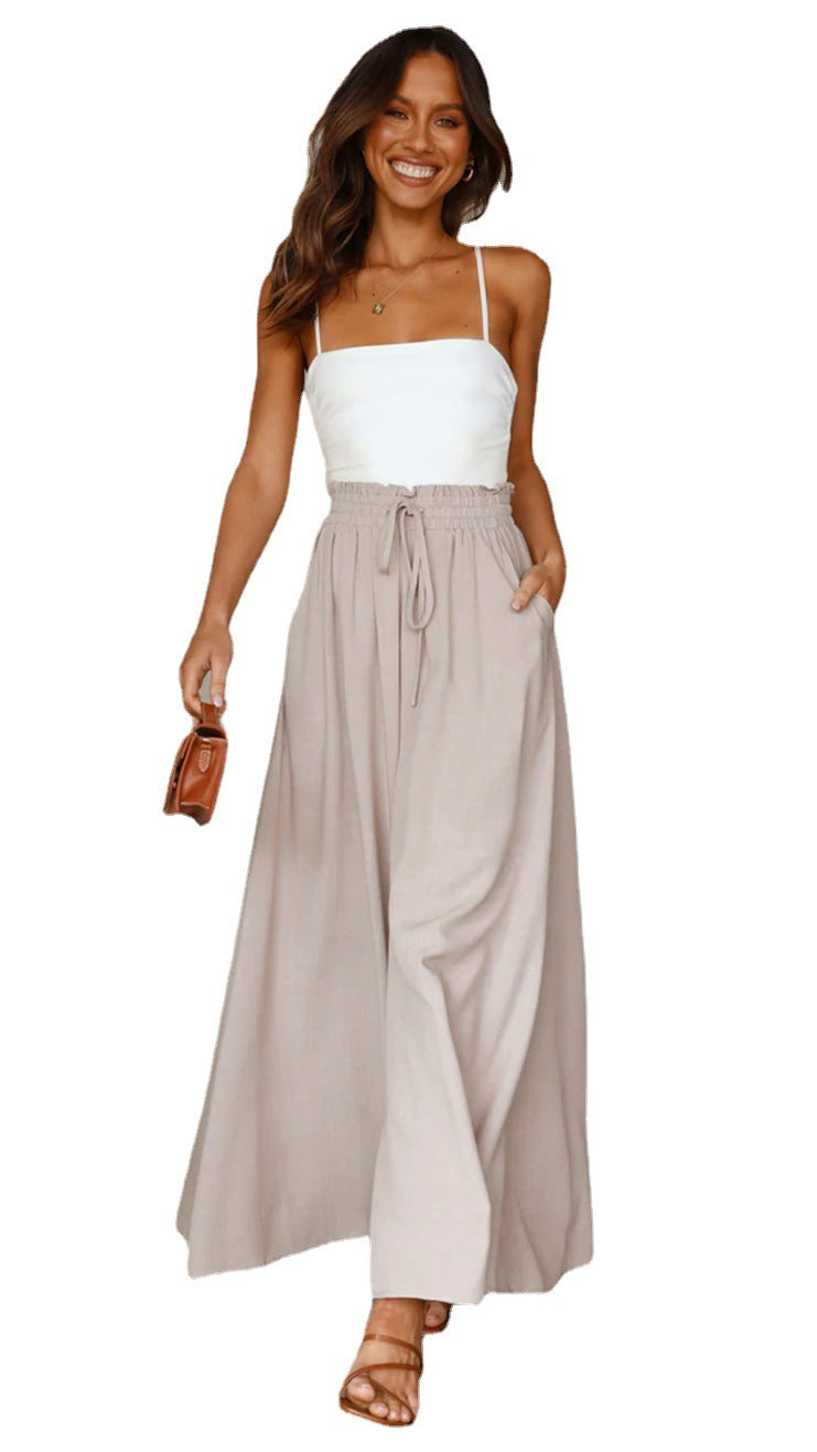 Damen Sommerliche Weit geschnittene Hose Sovae