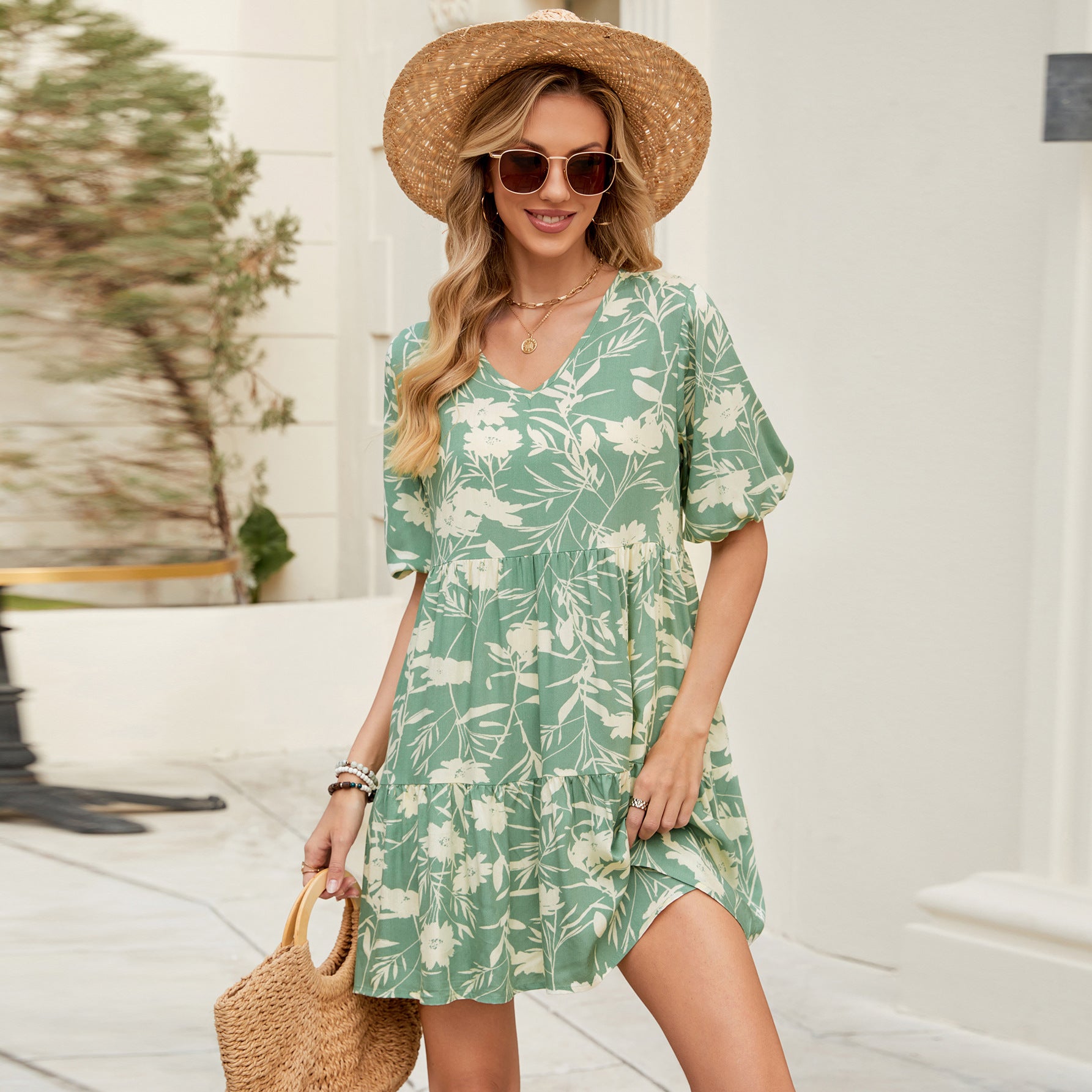 Damen Sommerliches Trägerkleid mit lässigem Schnitt Sovae