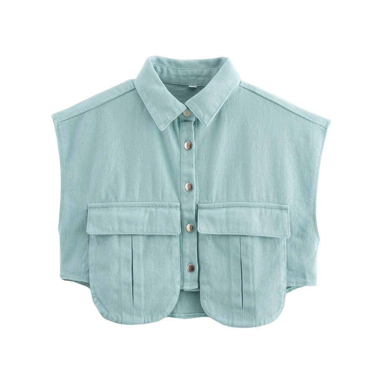 Damen ärmellose Utility-Bluse mit Taschen Sovae