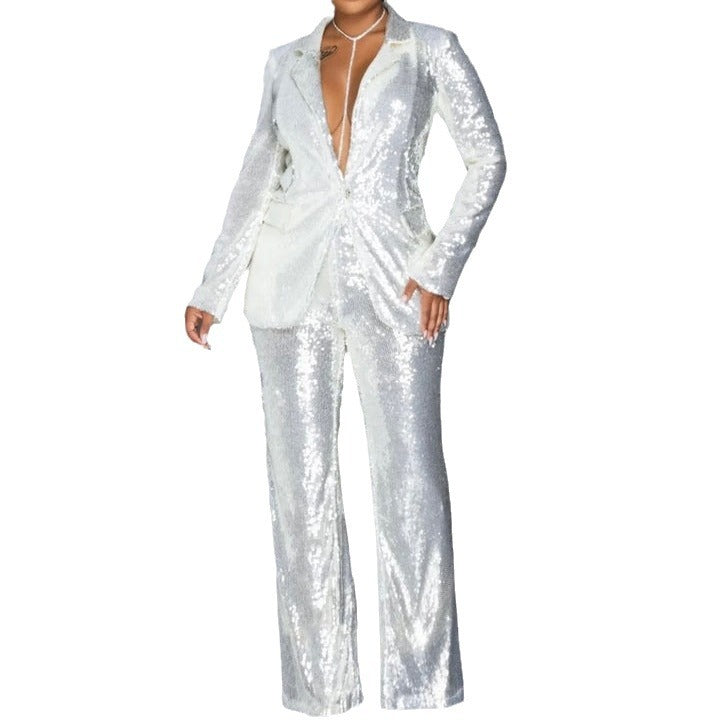 Damen Glamouröser Glitzeranzug Sovae