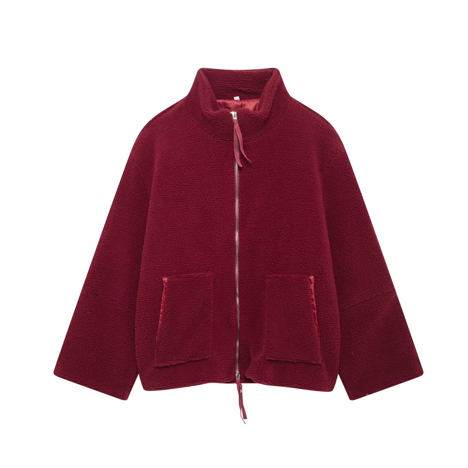 Damen Fleecejacke mit hohem Kragen und praktischen Taschen Sovae