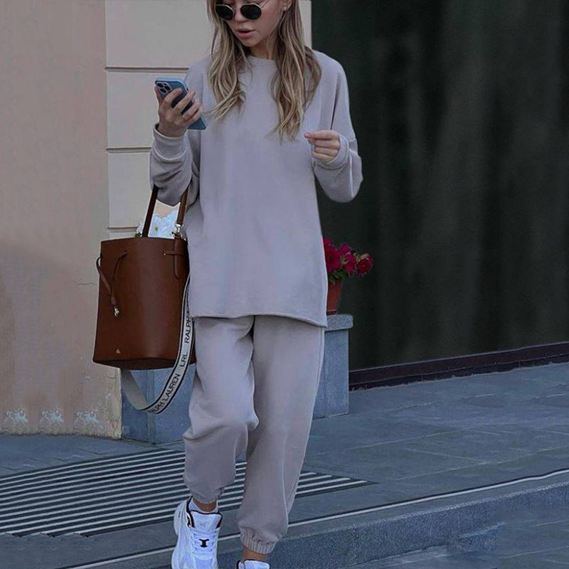 Damen lässiges Set mit oversized Pullover und bequemen Jogginghosen Sovae