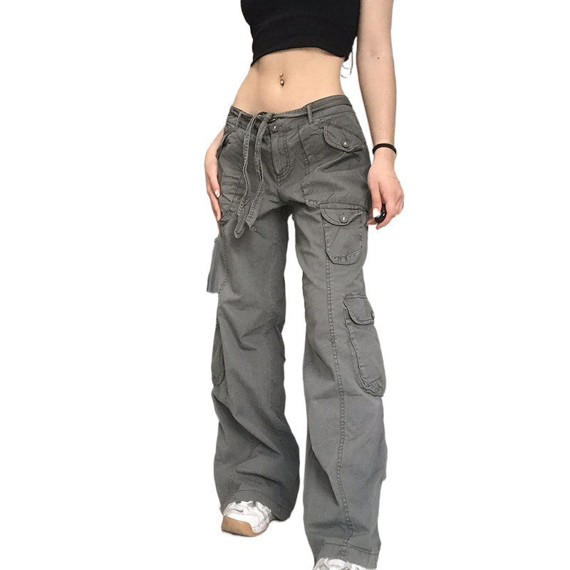 Damen Cargo-Hose mit weitem Bein und praktischen Taschen Sovae