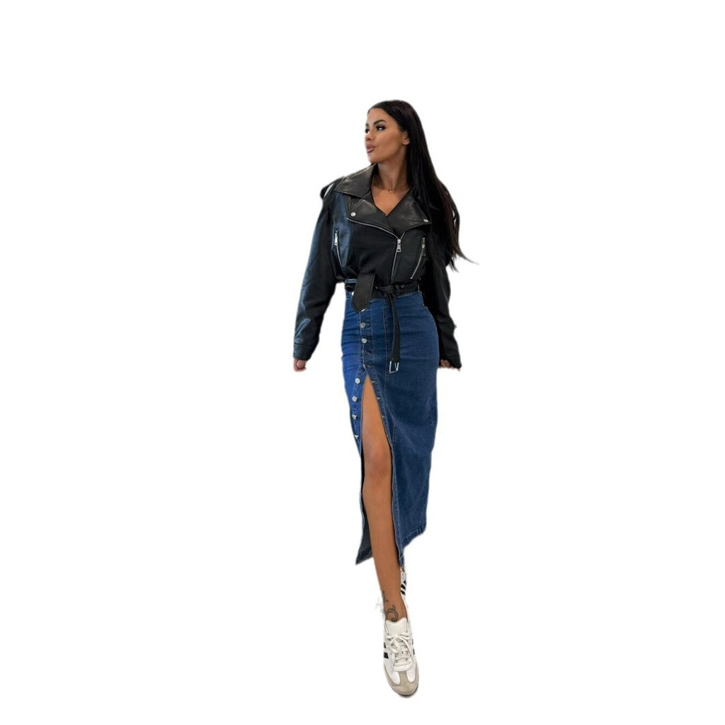 Damen Jeansrock Sovae