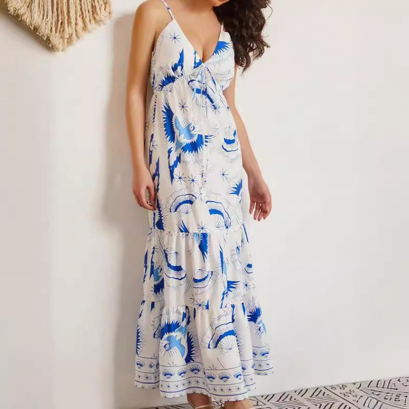 Damen Boho Maxikleid mit traumhaftem Muster Sovae