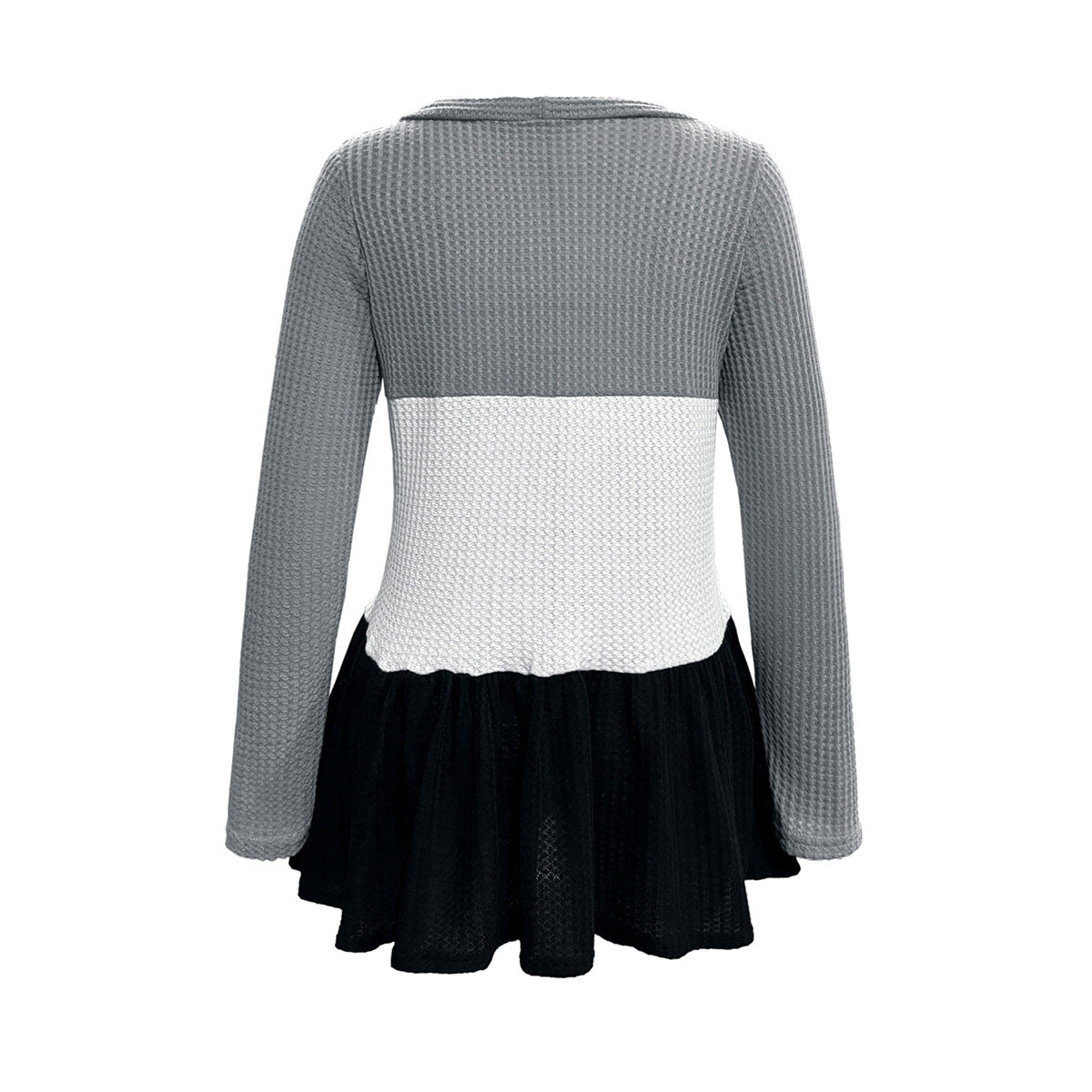 Damen modische Strickjacke mit knöpfigem Design und voluminösem Saum Sovae