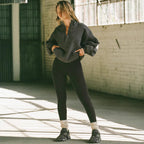 Damen bequemer Hoodie mit halbem Reißverschluss Sovae