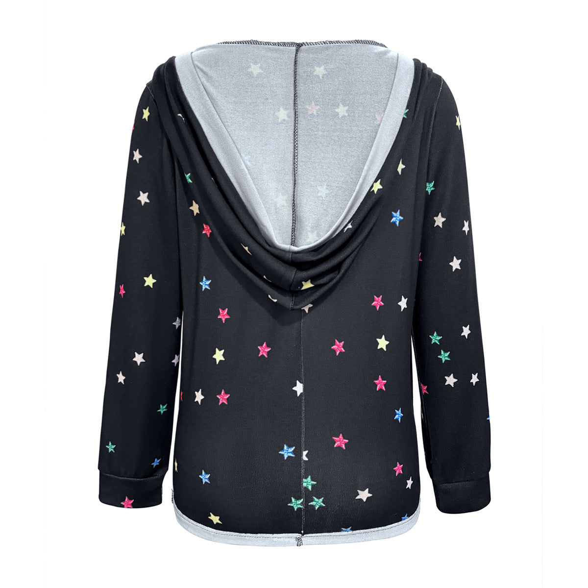 Damen Kapuzensweater mit farbenfrohem Sternemuster Sovae