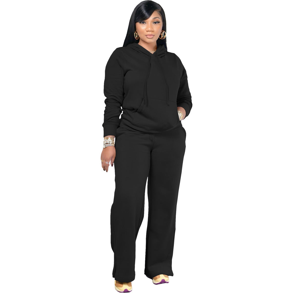 Damen entspannter Hooded Sweatsuit Sovae