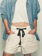 Damen lässige Relaxed-Fit Shorts mit praktischen Taschen Sovae