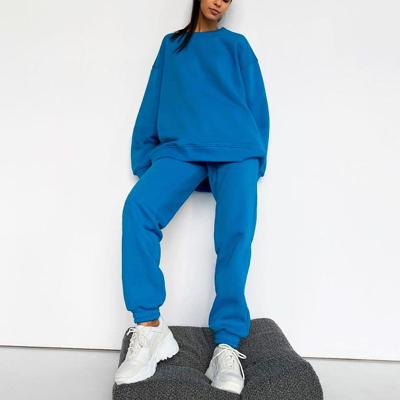 Damen lässiges und bequemes Oversized-Fleece-Set Sovae