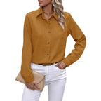 Damen klassische Bluse mit Knopfleiste Sovae