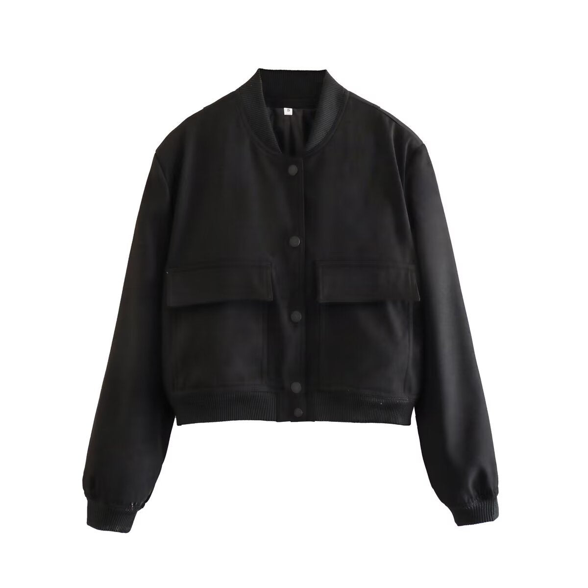 Damen modische cropped Jacke mit animalischem Muster und praktischen Taschen Sovae