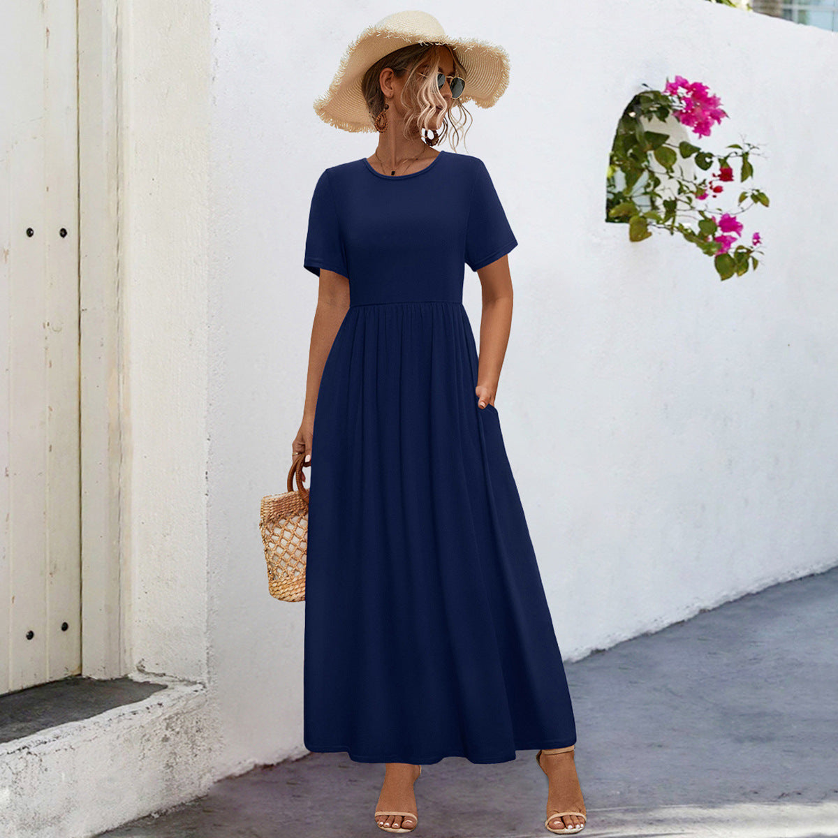 Damen Maxikleid mit hohem Tragekomfort und praktischen Taschen Sovae