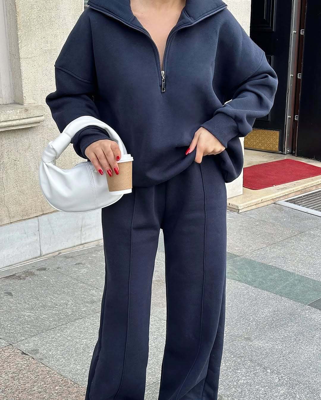 Damen Fleece-Anzug mit Reißverschluss Sovae