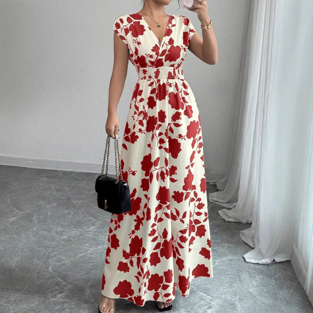 Damen Maxikleid mit floralem Muster Sovae