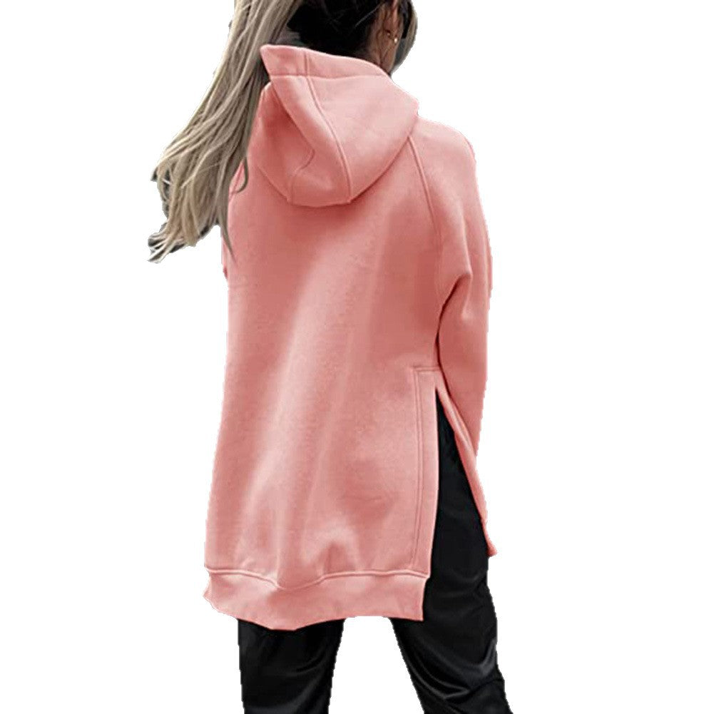 Damen Oversize Hoodie mit seitlichen Schlitzen Sovae