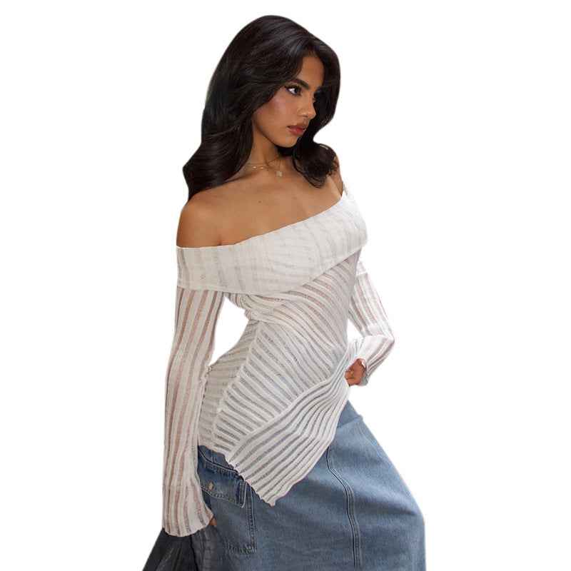 Damen Off-Shoulder Stricktop Sovae